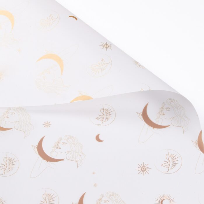 Moon Goddess Bouquet Wrapping Paper white