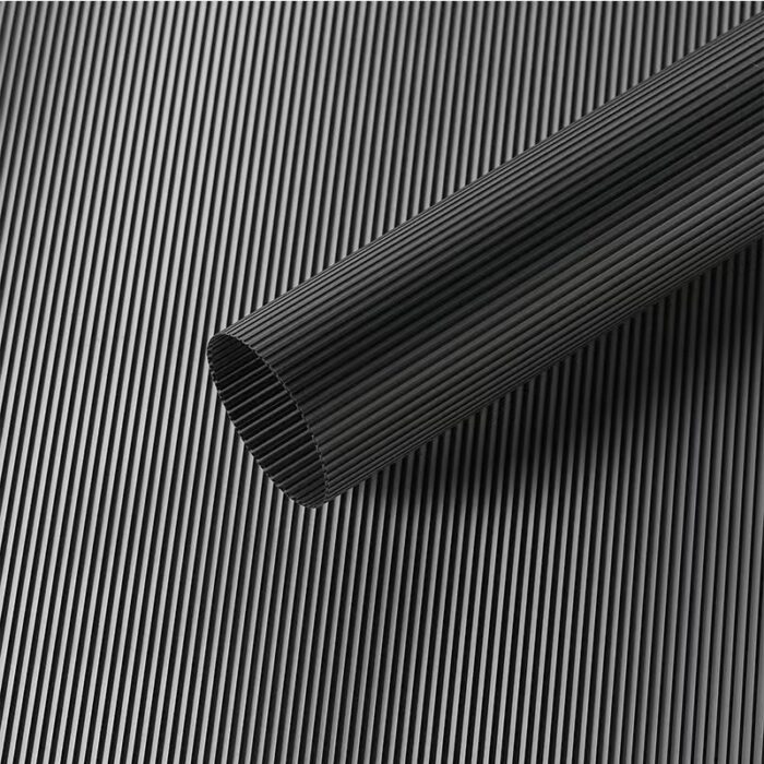 Smog Line Flower Wrapping Paper black