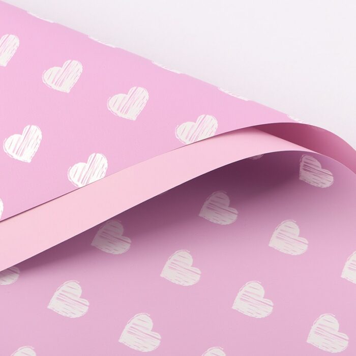 Little Heart Bouquet Wrapping Paper pink