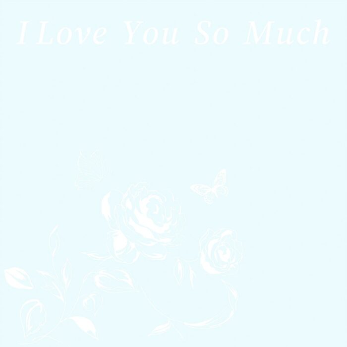 Romantic Rose Wrapping Paper light blue