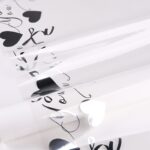 Simple Gold Letter Flower Wrapping Paper silver heart