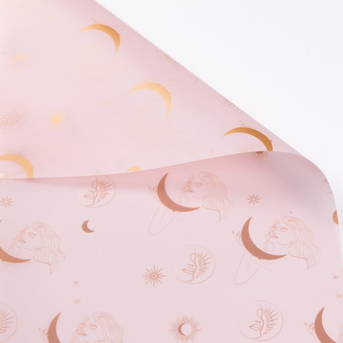 Moon Goddess Bouquet Wrapping Paper pink
