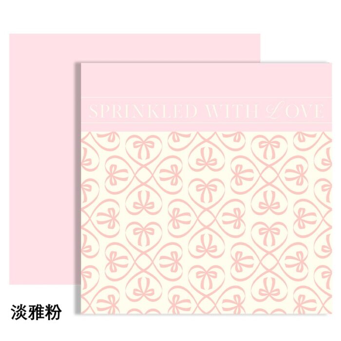 Heart to Heart Flower Wrapping Paper pink