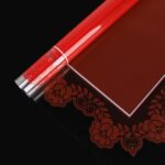 Little Lace Cellophane Bouquet Wrapping Paper red