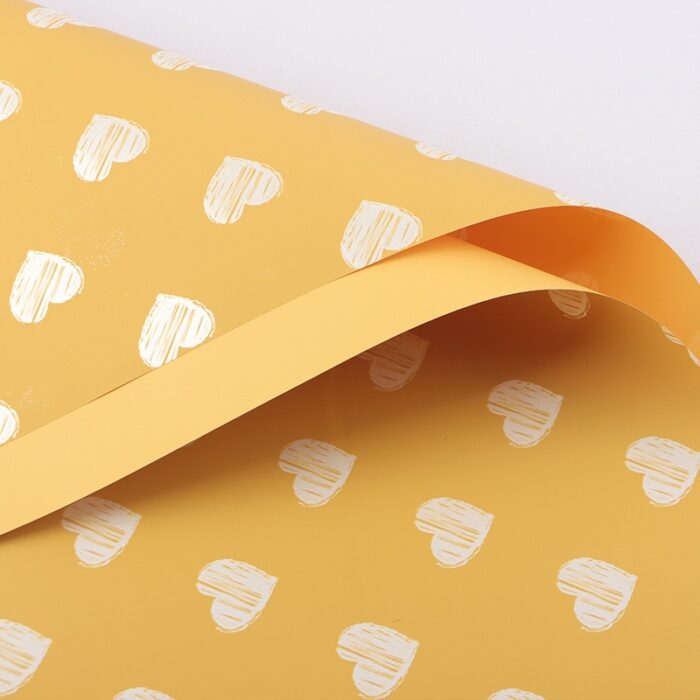 Little Heart Bouquet Wrapping Paper yellow