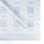 Sweetheart Lover Flower Wrapping Paper blue