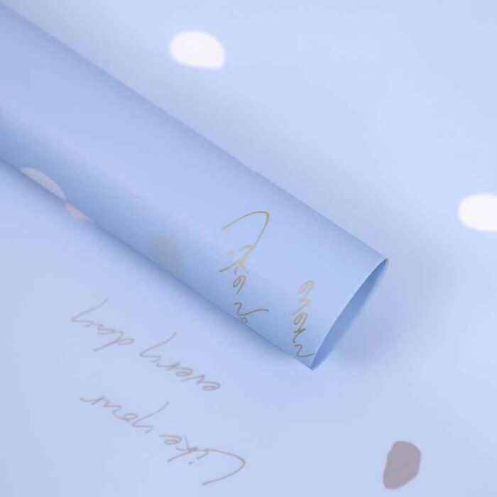 Petal Rain Bouquet Wrapping Paper blue