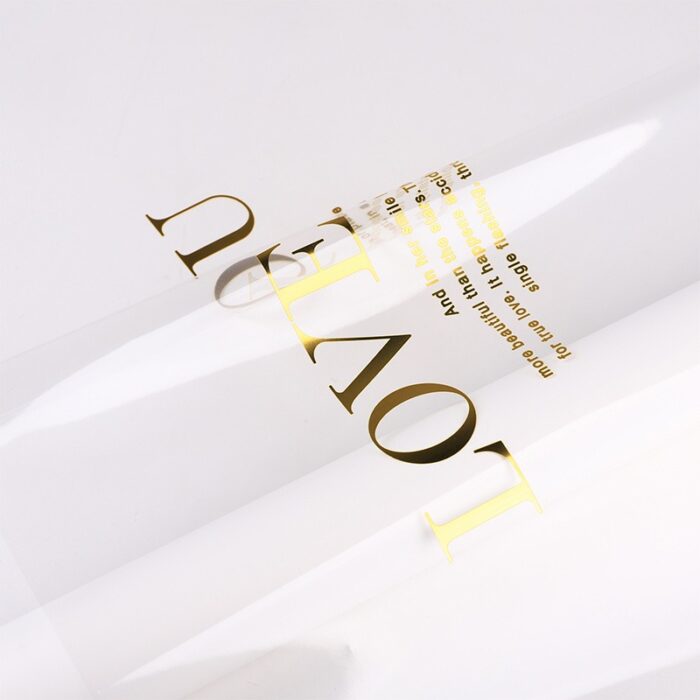 Simple Gold Letter Flower Wrapping Paper gold