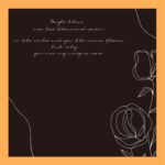 INS Style Floral Wrapping Paper black orange