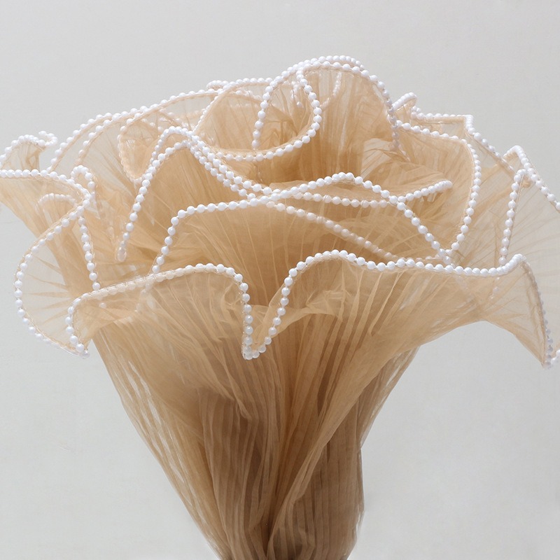 Pearl Wave Yarn floral decoration khaki Pearl Wave Yarn floral decoration khaki