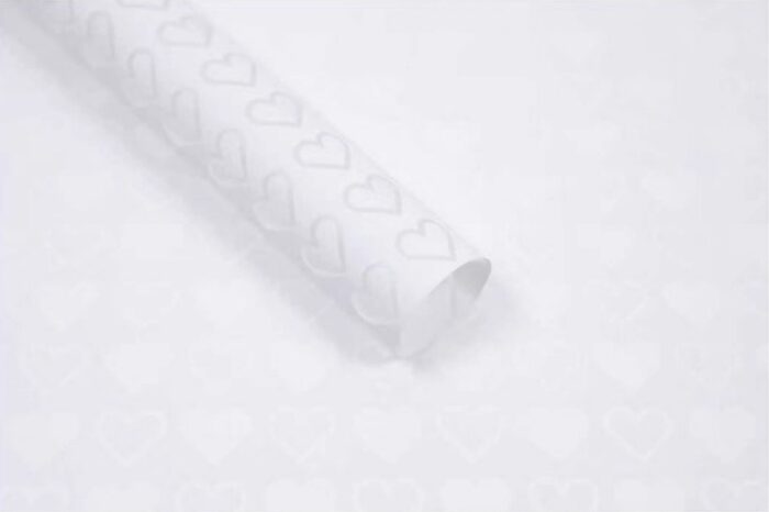 Little Love Flower Wrapping Paper white