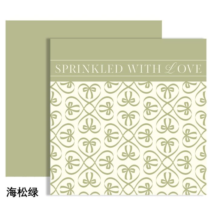 Heart to Heart Flower Wrapping Paper green