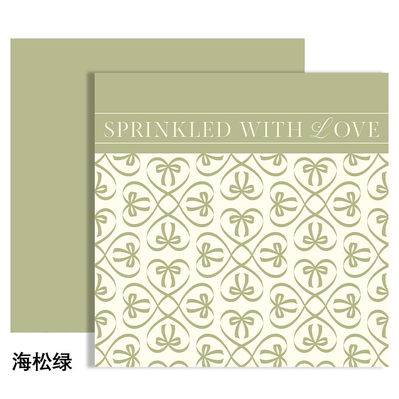 Heart to Heart Flower Wrapping Paper green Heart to Heart Flower Wrapping Paper green