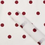 Caramel Dots Floral Wrapping Paper white red
