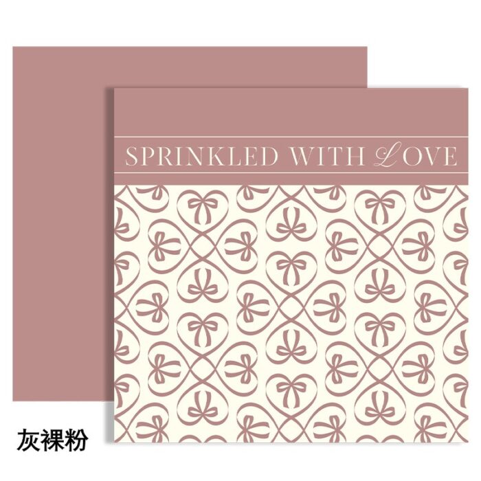 Heart to Heart Flower Wrapping Paper pink