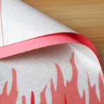 Coral Secret Floral Wrapping Paper red