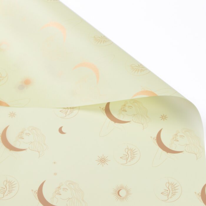 Moon Goddess Bouquet Wrapping Paper Matcha