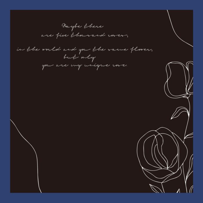 INS Style Floral Wrapping Paper black blue