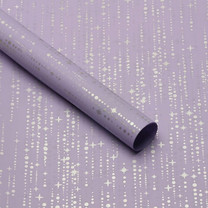 Meteor Shower Bouquet Wrapping Paper light purple