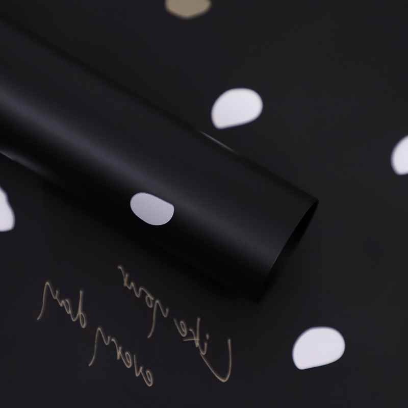 Petal Rain Bouquet Wrapping Paper black Petal Rain Bouquet Wrapping Paper black