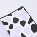 Giraffe Floral Wrapping Paper white black purple