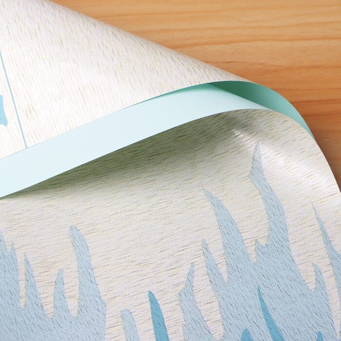 Coral Secret Floral Wrapping Paper blue
