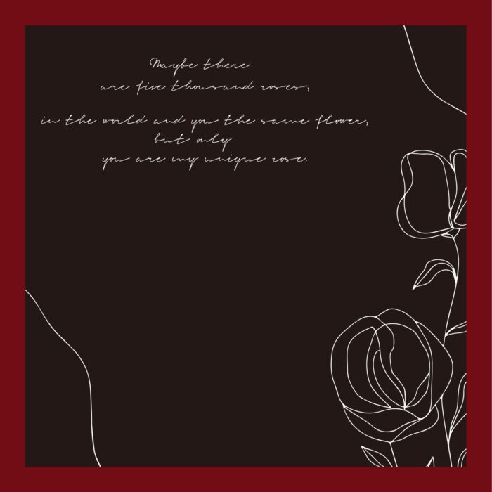 INS Style Floral Wrapping Paper black red