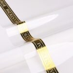 Simple Gold Letter Flower Wrapping Paper gold