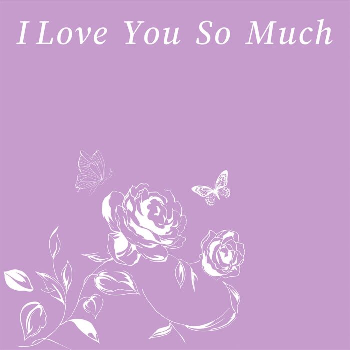 Romantic Rose Wrapping Paper purple