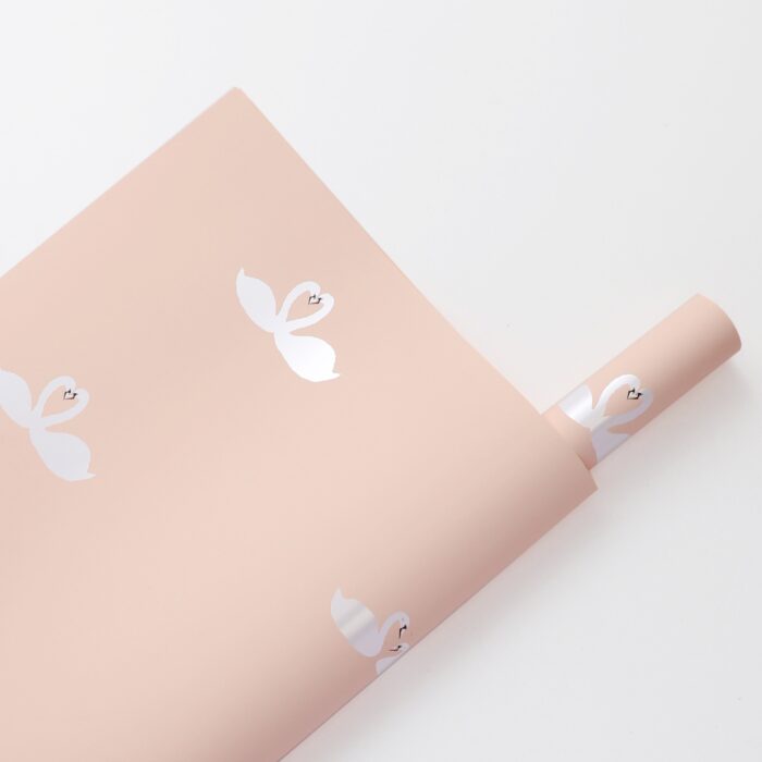 Swan Flower Wrapping Paper champagne
