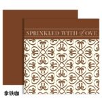 Heart to Heart Flower Wrapping Paper coffee
