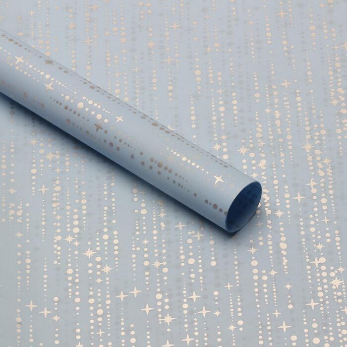 Meteor Shower Bouquet Wrapping Paper light blue