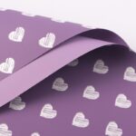Little Heart Bouquet Wrapping Paper purple