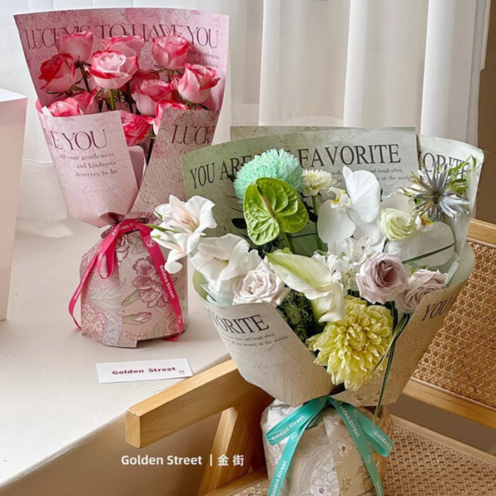 Dream Garden Flower Wrapping Paper for bouquet