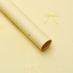 gold Heart Knot yellow Bouquet Wrapping Paper