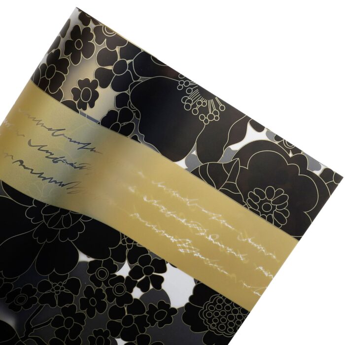 Garden Life floral Wrapping Paper black