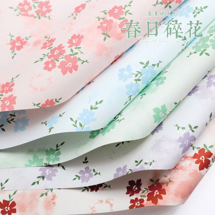 Spring Floral Print Wrapping Paper color informaction