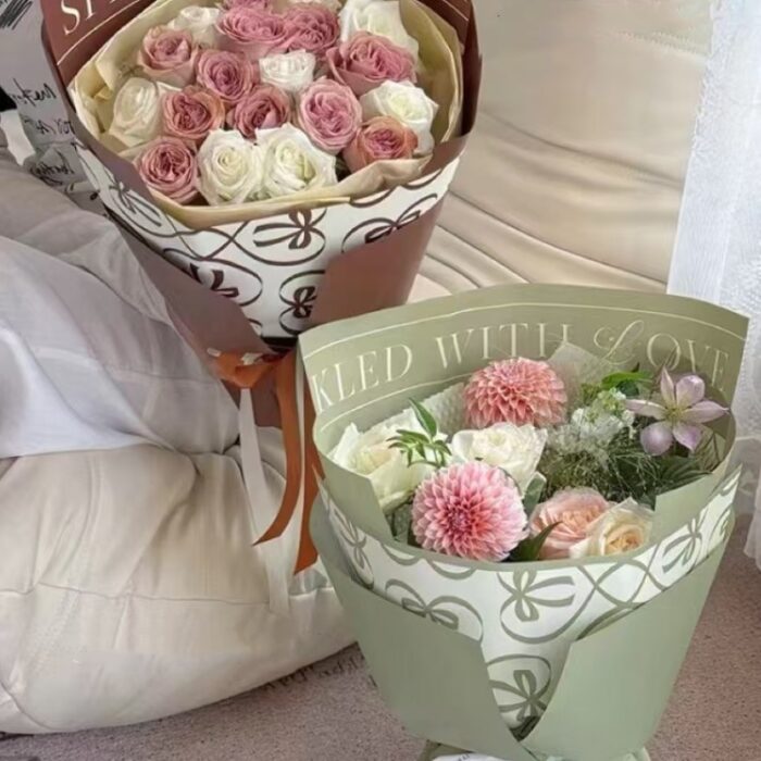 Heart to Heart Flower Wrapping Paper for bouquet