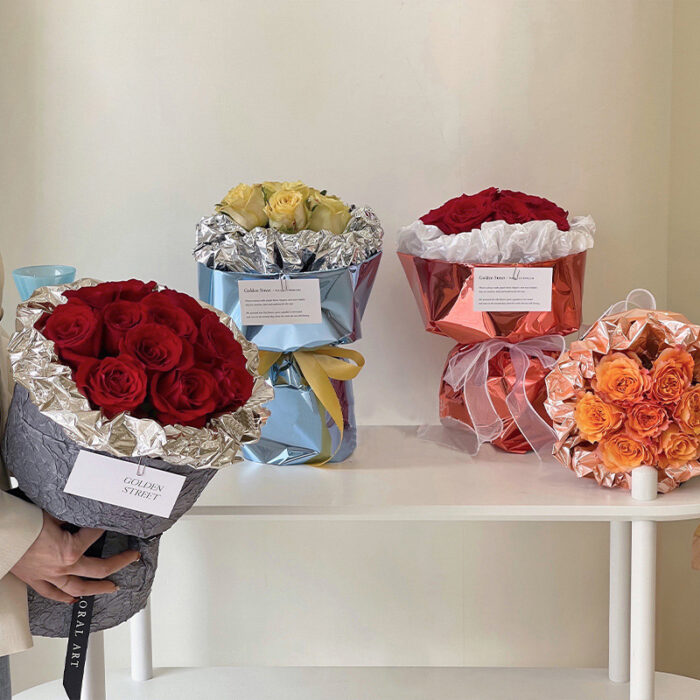 Thickened Fluorescent Mirror Bouquet Wrapping Paper for bouquet