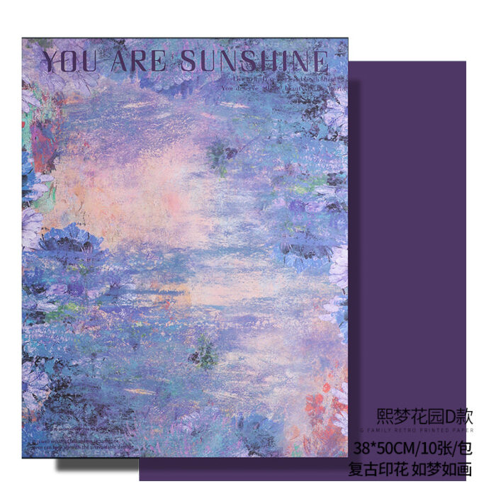 Dream Garden Flower Wrapping Paper purple
