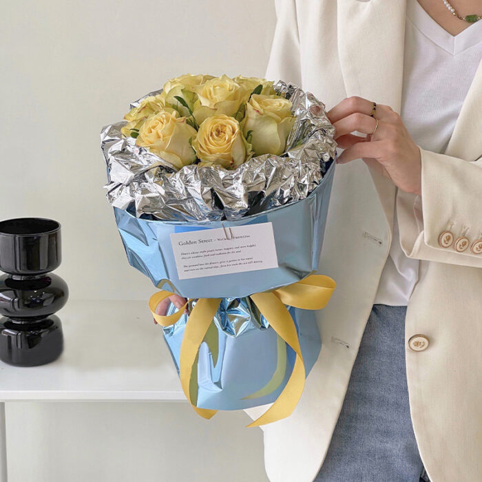Thickened Fluorescent Mirror Bouquet Wrapping Paper for bouquet