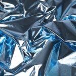 Thickened Fluorescent Mirror Bouquet Wrapping Paper blue