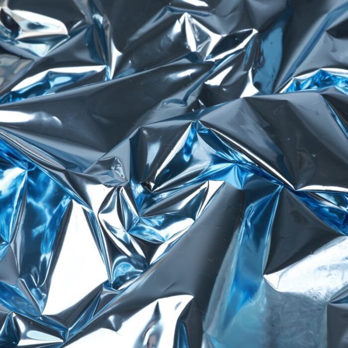Thickened Fluorescent Mirror Bouquet Wrapping Paper blue