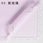 Lace-Edged Cellophane Flower Wrapping Paper purple