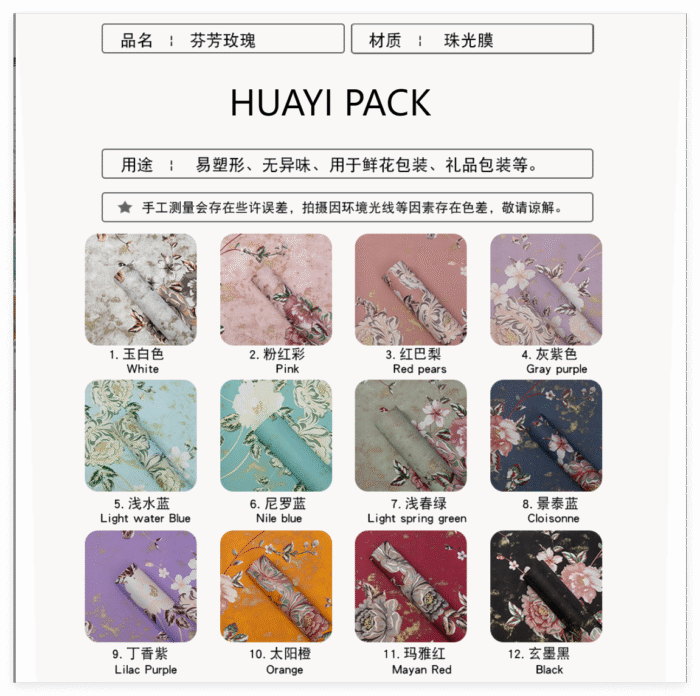 Fragrant Rose Wrapping Paper informaction