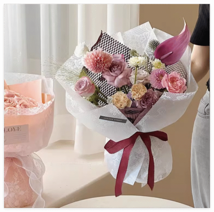 Lace Dream Snowe Bouquet Wrapping Paper for bouquet