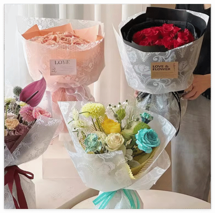 Lace Dream Snowe Bouquet Wrapping Paper for bouquet
