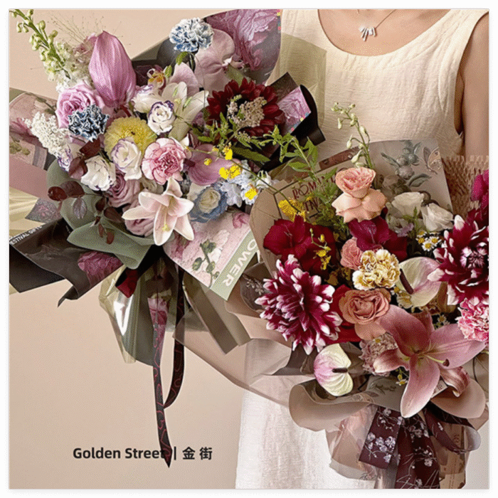 Dream Garden Flower Wrapping Paper for bouquet