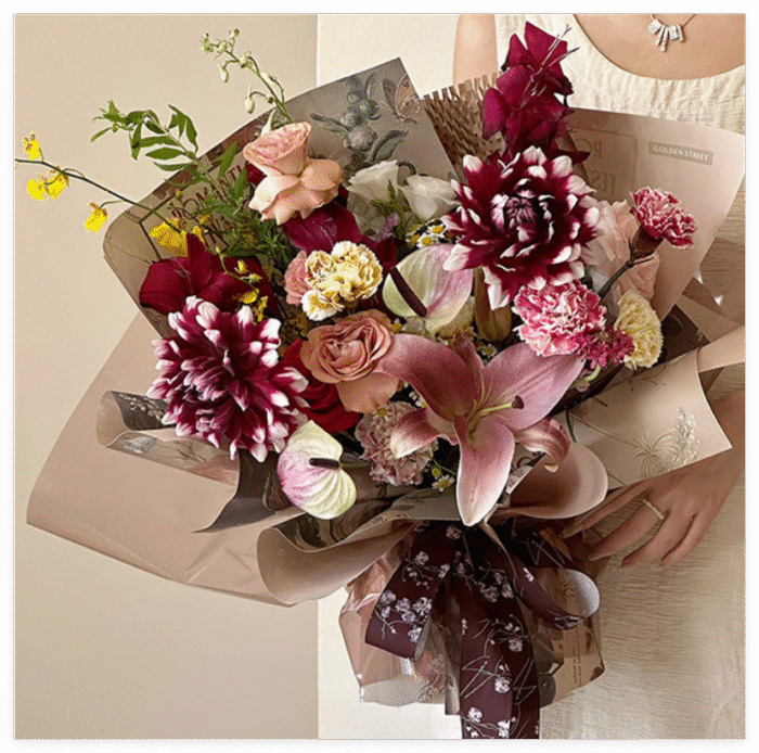 Dream Garden Flower Wrapping Paper for bouquet