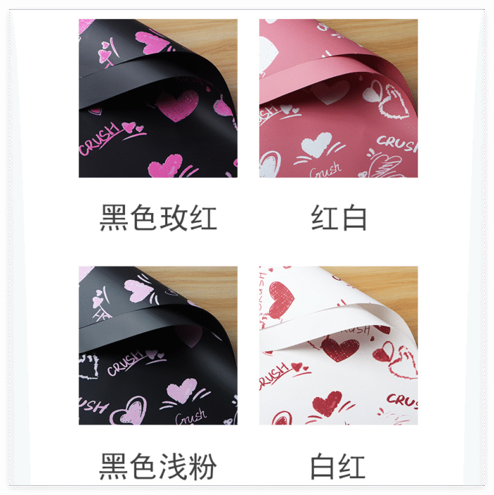 Heartbeat Bouquet Wrapping Paper informaction